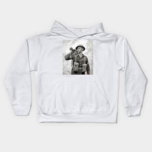 "Cease Fire" by Chevalier Fortunino Matania (1945 reproduction) Kids Hoodie